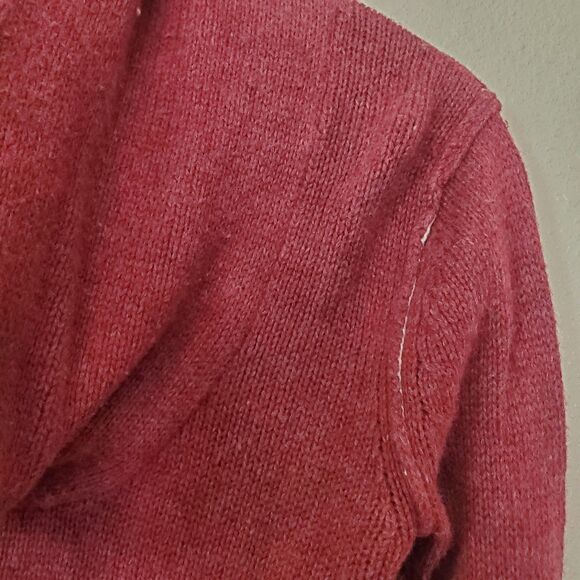 Converse One Star Sweater Womens Medium Cowl Neck Long Sleeve Maroon Red - Picture 5 of 15